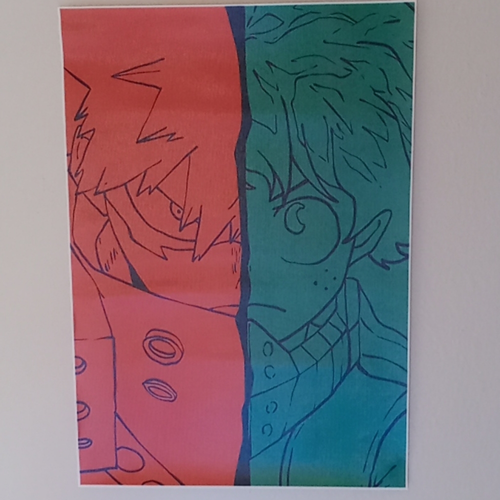 My Hero Academia Colorblock Wall Art New
